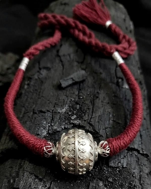 925 silver ball thread choker