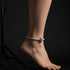 Handcrafted pure silver twisted chain ankle bracelet kada for layering