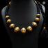 Gold plated Wax Faceted Beads Necklace (oversized beads)