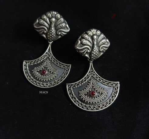 925 Silver Peacock Earrings