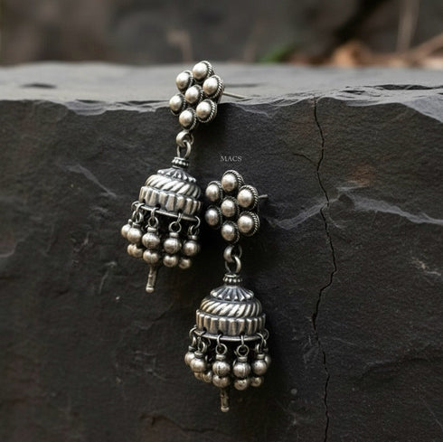 Vintage pure silver jhumka