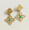 Gold plated Stone Earrings