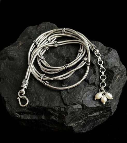 Silver Double line Kamarband (Waist chain)