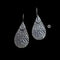 925 hammered hook earrings