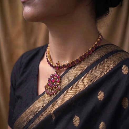 925 Gold Kemp Attigai Necklace (pre-order)