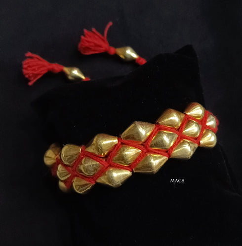 Dholki Gold Pochi Bracelet