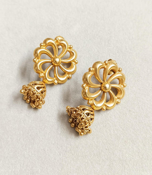 Gold plated Flower Jhumka
