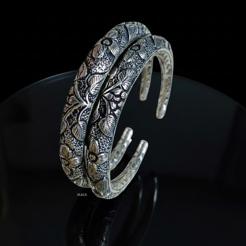 Chitai Bold Silver anklet kada (pair)