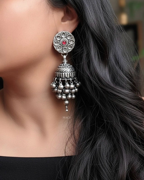 Vintage pure silver jhumka