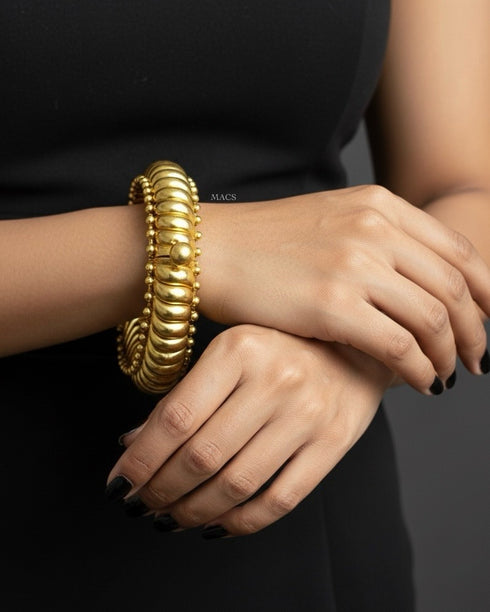 925 pure silver gold plated sutlada kada, Indian traditional bangles