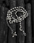 Long silver ball necklace
