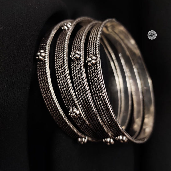 925 Silver Floral Bangles