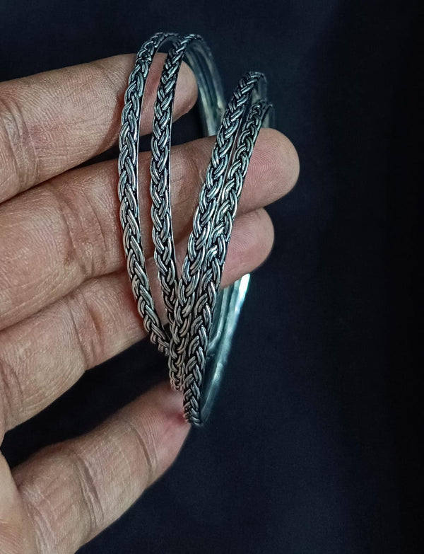 Silver Bangle Set (Size 2.10)