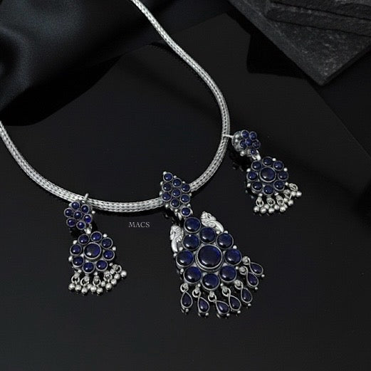 925 Blue Kemp Choker Set (pre order)