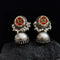 Kundan Silver Pearl Jhumka