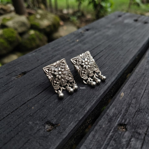 925 Silver Stud Drop Earrings