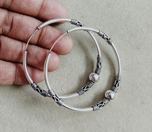 925 Silver Big Hoop Earrings