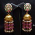 Meenakari Goldplated Beaded Jhumka