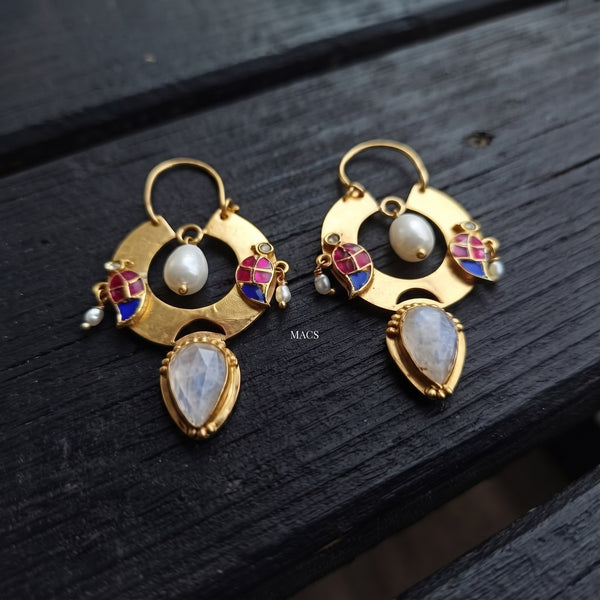 925 Kundan Fusion Earrings