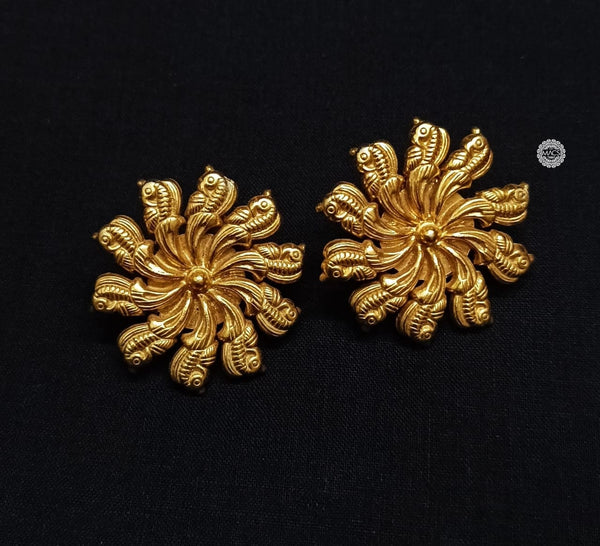 Gold plated Silver Parrot studs