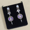 White Glass Painting Earrings