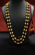 Two Line Gold Dholki Necklace