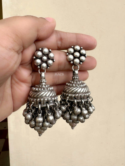 Vintage pure silver jhumka