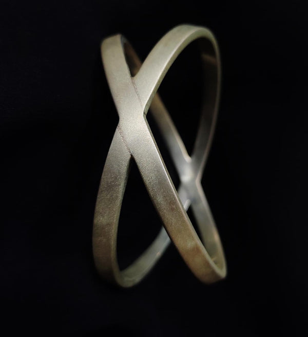 Unique Silver Bangle (Size 2.6)