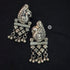 925 pure silver peacock jali earrings, Rajasthani Mewad floral work earrings