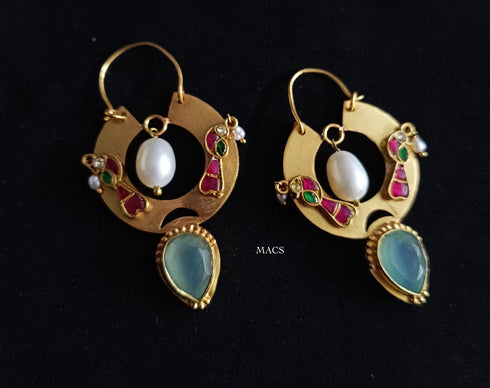 925 Kundan Fusion Earrings