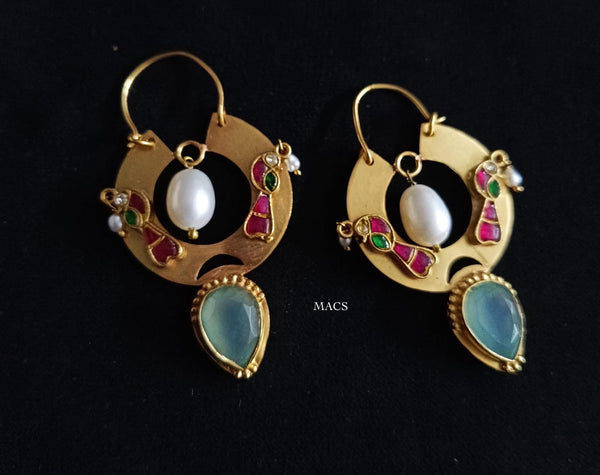 925 Kundan Fusion Earrings