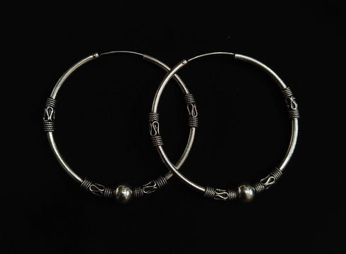 925 Silver Big Hoop Earrings
