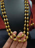 Two Line Gold Dholki Necklace