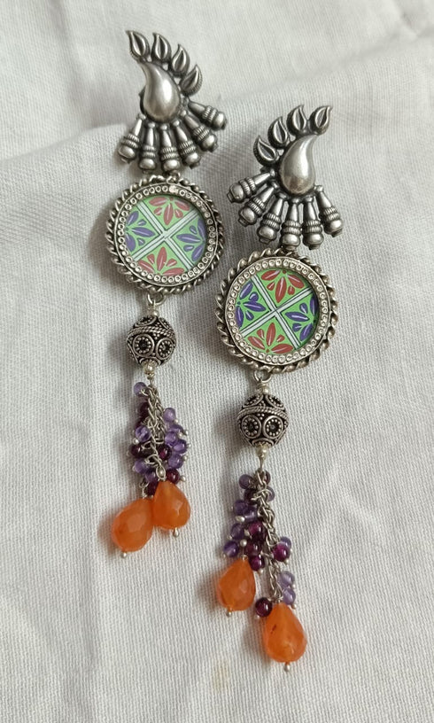 Long Handpainted Earrings