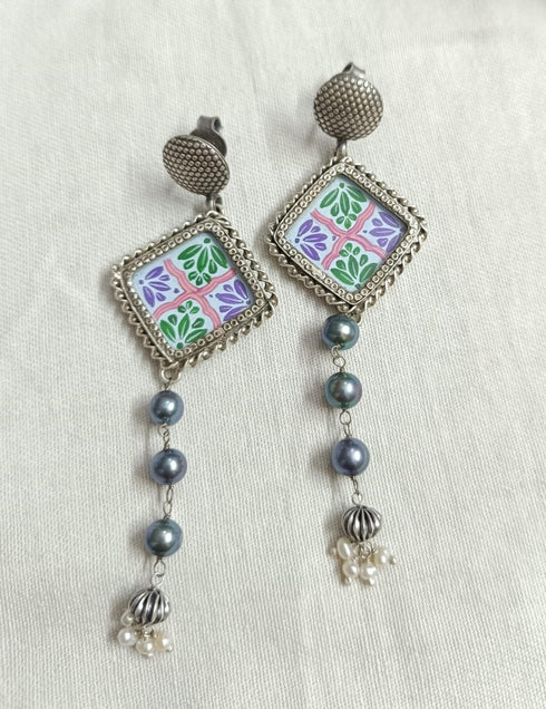 Painting Silver Stud Earrings