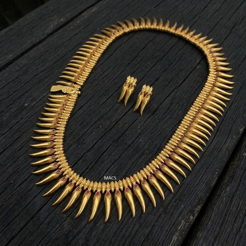 925 Gold plated Mullamottu Necklace Set
