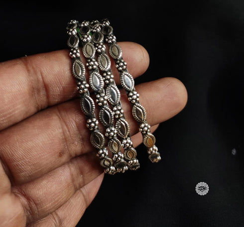 925 Pure Silver Bangles (Size 2.6)