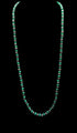 Green melon silver beads necklace