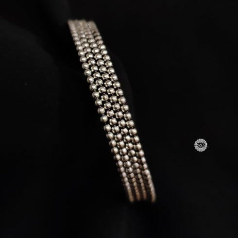 925 sterling silver bangles, Pure Silver Rava Kada, Ball bangle