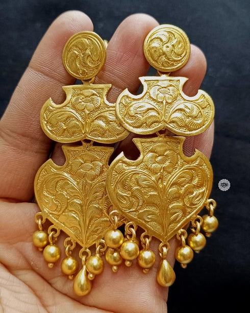 925 Gold plated Statement Earrings