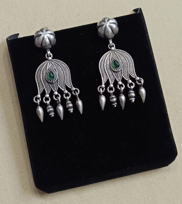 925 Lotus Green Kemp Earrings