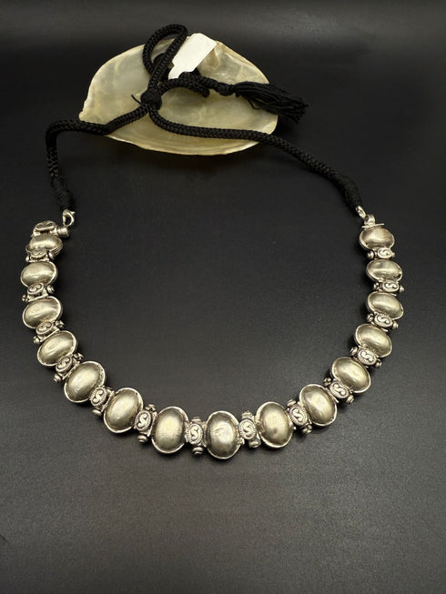 Badam Silver Choker