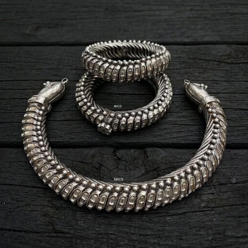 925 silverkundan necklace with peacock head designs, moissanite jewellery ith kundan bangle kada