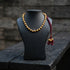 Gold plated Wax Carved Short Necklace