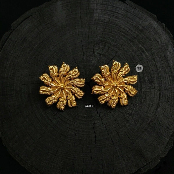 Gold plated Silver Parrot studs