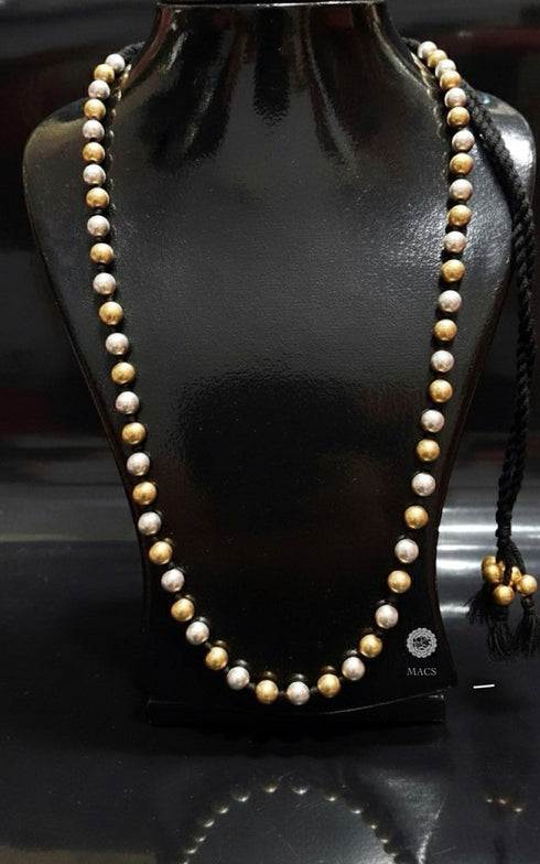 Single Line Round Dual tone Necklace