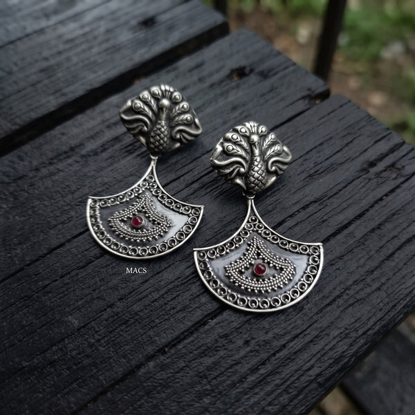 925 Silver Peacock Earrings