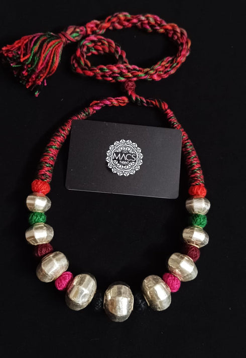 Multicolor Wax Bead Necklace (oversized beads)