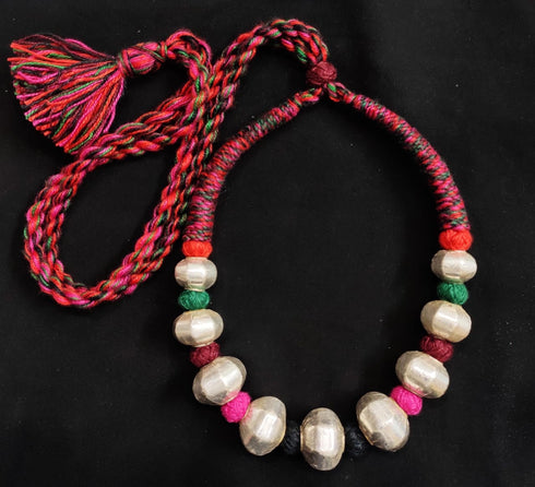 Multicolor Wax Bead Necklace (oversized beads)