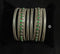 Green stone bangles set (2.6)